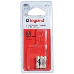 3 Fusibles Legrand 92910 - 6,3 X 23 Mm - 6A