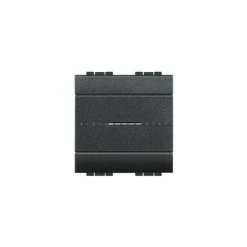BTICINO L4053M2AN INTERRUPTEUR OU VA ET VIENT LIVINGLIGHT, 2 MODULE, 16AX, 250V, ANTHRACITE LEGRAND BTL4053M2AN