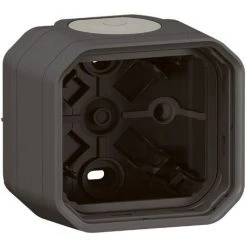 Boîtier Saillie 2 Embouts à Membrane 1 Entrée 1 Poste Plexo Anthracite / Legrand